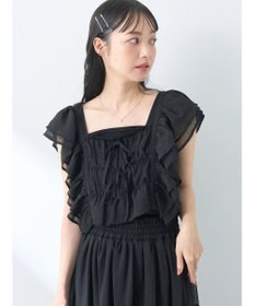 earth music&ecology フロッキードットフリルビスチェ