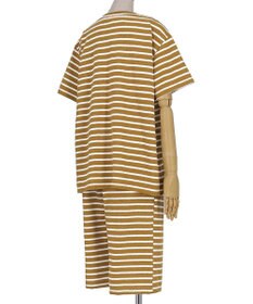 une nana cool 綿混ブークレーボーダー 半袖パジャマ