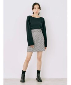 earth music&ecology チェックミニスカート