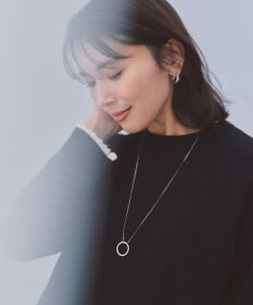 UNFILO L フリルトリミング ニットワンピース