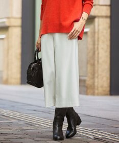 J.PRESS LADIES S 【WEB限定カラーあり・洗える】ツムギート flannel ワイド クロップド パンツ