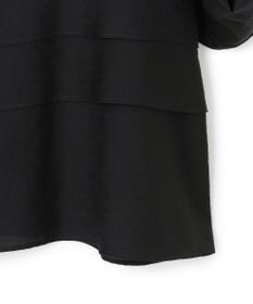 ICB L 【洗える】 ワッシャーツイル クロップドブラウス