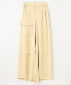 NAVE 【Nave・洗える/ウエストゴム】ヴィンテージサテン ワイドパンツ