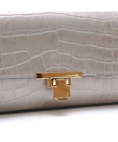 A.D.M.J. 【牛革】クロコ型押しラウンドクラッチショルダー