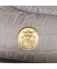 A.D.M.J. 【牛革】クロコ型押しラウンドクラッチショルダー