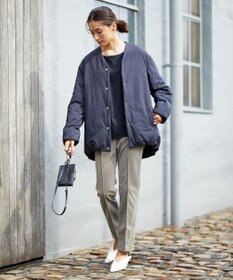 ICB 【洗える】タイプライタージャージー 8分袖ドルマンスリーブカットソー