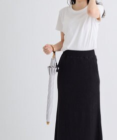 MOONBAT 【WEB限定】LANVIN en Bleu 晴雨兼用 折りたたみ傘 長傘(2WAY) プレーン×ロゴ刺繍 一級遮光 遮熱 UV