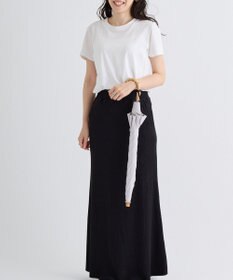 MOONBAT 【WEB限定】LANVIN en Bleu 晴雨兼用 折りたたみ傘 長傘(2WAY) プレーン×ロゴ刺繍 一級遮光 遮熱 UV