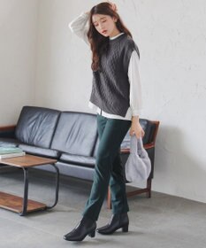 Tiaclasse 【2点セット】ニットベスト＋起毛シャツ