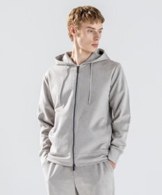 JOSEPH HOMME 【WEB・一部店舗限定  】レザーライクポンチ　ジップアップパーカー