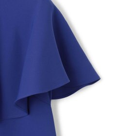 ICB 【接触冷感・UVケア・防シワ・洗える】エステルダブルクロス  ラッフルデザインブラウス