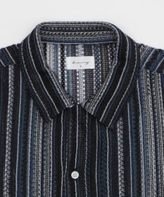 WEGO ストライプメッシュBIGシャツ（SS）