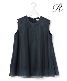 23区 【R(アール)】ライトダブルクロス オーガンジー コンビブラウス