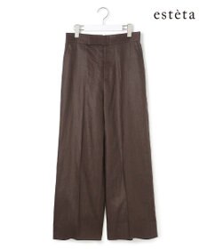 23区 【エステータ】チンツリネン ストレート ワイドパンツ