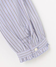 J.PRESS LADIES L 【洗える】BEZ ストライプ フリルネック ブラウス