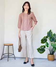 Tiaclasse 【洗える】ピンタックレースカットソーTブラウス