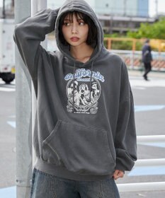 WEGO 【ユニセックス着用ITEM】ピグメントグラフィックプルパーカー