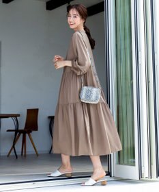 Tiaclasse 【洗える】大人可愛いティアードワンピース