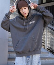 WEGO ピグメントグラフィックプルパーカー