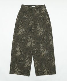 WEGO レオパードワイドストレートパンツ