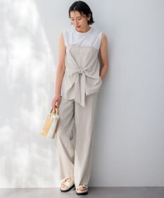 23区 L 【CLASSY.6月号掲載/洗える】リネンレーヨンストレッチ ワイドパンツ