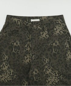 WEGO レオパードワイドストレートパンツ