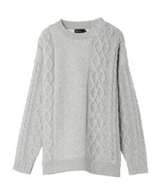 CRAFT STANDARD BOUTIQUE ケーブルニット切り替え裏起毛スウェット