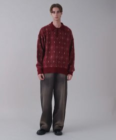 WEGO 【ユニセックス着用ITEM/SMLサイズ展開/ウエスト調整可】バギーデニムパンツ