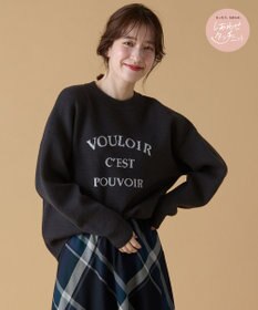 ANY しあわせタッチメッセージニット