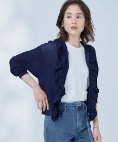 組曲 【WEB限定】  シアーニットフリルパーカー