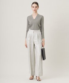 ICB 【洗える】 シンセティックフルニードル Vネックプルオーバー