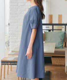 Tiaclasse L 【洗える】ギャザーランタンスリーブワンピース