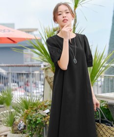 Tiaclasse L 【洗える】ギャザーランタンスリーブワンピース