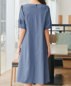 Tiaclasse L 【洗える】ギャザーランタンスリーブワンピース