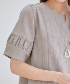 Tiaclasse L 【洗える】ギャザーランタンスリーブワンピース