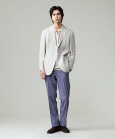 J.PRESS MEN 【ウォッシャブル可】コンフォートストレッチリネン スラックス