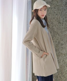 Tiaclasse 【洗える】リブ編み着流しカーディガン