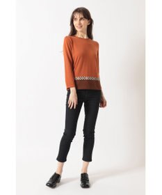 DAKS ジャカード クルーネックプルオーバー