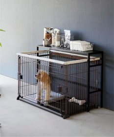 tower 伸縮ペットケージ上ラック タワー ブラック