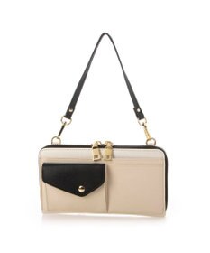 UNBILLION カシュカシュ cachecache / リールキー付きウォレットショルダーバッグ