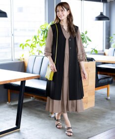 Tiaclasse 【洗える】ジレワンピース