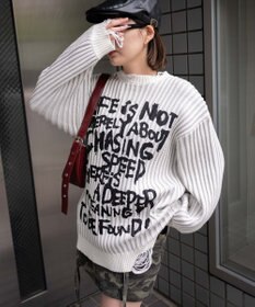 WEGO クラッシュリブBIGニットプルオーバー