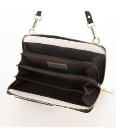 UNBILLION カシュカシュ cachecache / リールキー付きウォレットショルダーバッグ