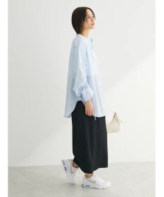 Green Parks シアーチェック袖ドロストシャツチュニック