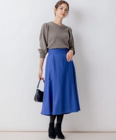 組曲 【8色展開・前後着用可】ウールカシミヤミックス パフスリーブ ニット