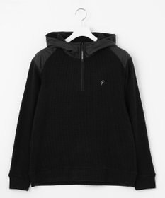 23区GOLF 【23Fondation/MEN】【吸湿発熱】ワッフルジャガード ハーフジップ