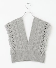 #Newans 【洗える】カシミヤブレンドバルキーデザインニットベスト