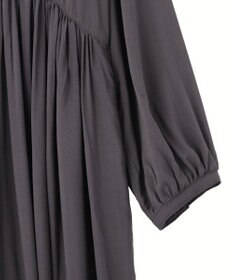 Green Parks スキッパーギャザーワンピース