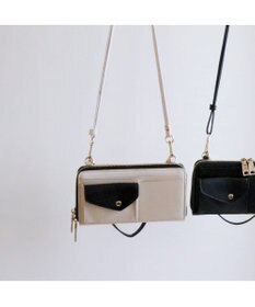 UNBILLION カシュカシュ cachecache / リールキー付きウォレットショルダーバッグ