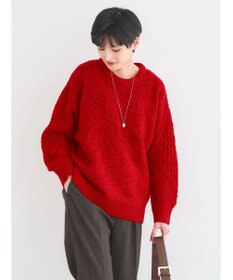 AMERICAN HOLIC パッチワークケーブルニットチュニック